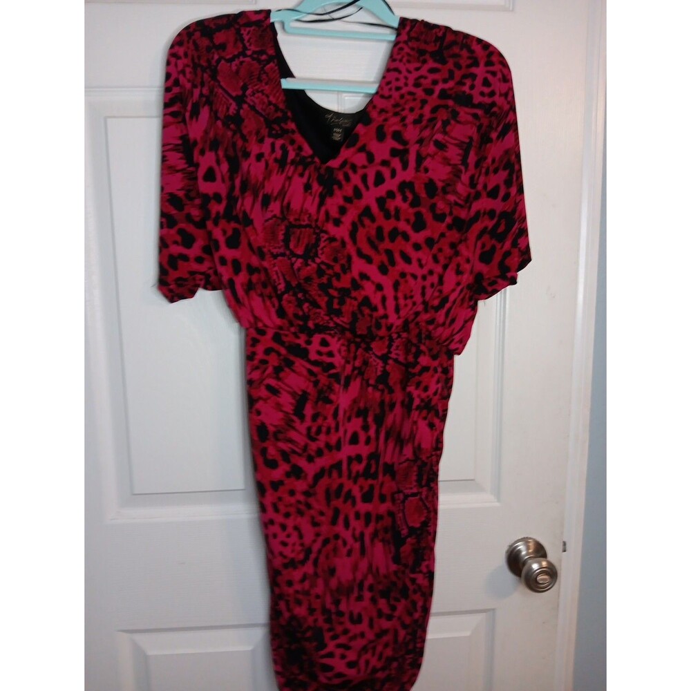 Dress Medium Wine Santiago Beautiful Sexy Whoa Ruched Sides M Fresh Raspberry - Picture 3 of 14